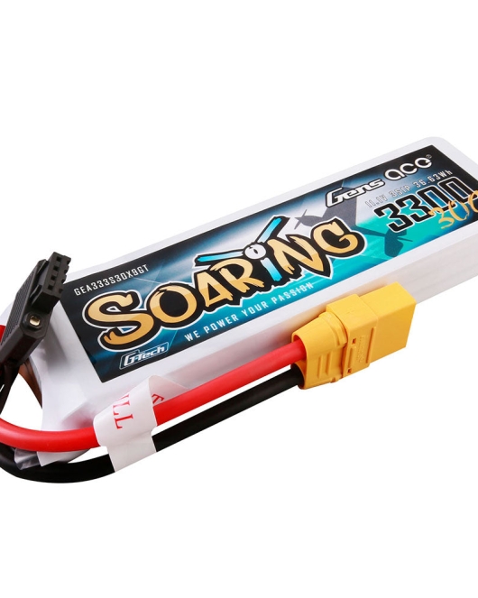 Gens ace G-Tech Soaring 3300mAh 11.1V 30C 3S1P Lipo Battery Pack with XT60 plug