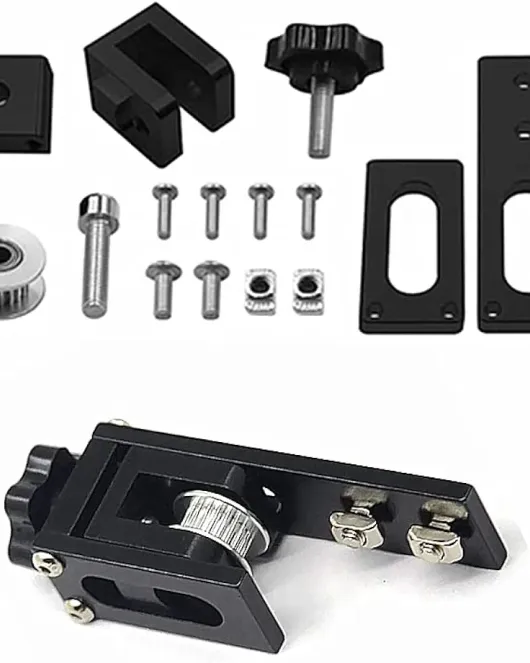 Upgraded Ender 3 2020 Profile X-axis Synchronous Belt Stretch Straighten Tensioner Compatible with Creality Ender 3 V2 Ender 3s CR10 CR10S Pro Tronxy X3 3D Printer (Black)