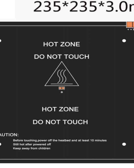 Heat bed 235*235*3mm thick 24V/12V High Quality 1pc heatbed for 3d printer machine