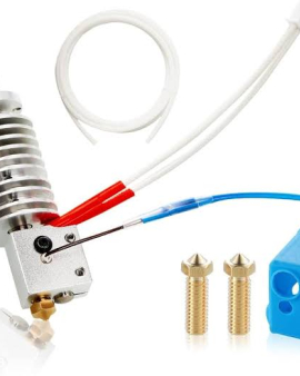 ANYCUBIC Vyper/Kobra Max/Kobra Plus 3D Printer Hotend Replacement Volcano V5 J-Head Quality Brass Nozzle 24V40W Ceramic Heating Cartridge Element Supports High Speed Printing