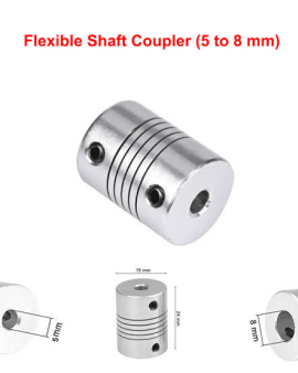 Flexible Shaft Coupler (5 to 8 mm) For Cnc And 3D Printer