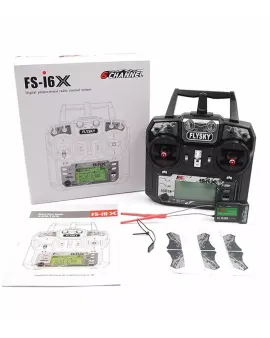 Flysky FS-i6X 2.4GHz 6CH AFHDS 2A RC Transmitter With FS-iA10B 2.4GHz 10CH Receiver