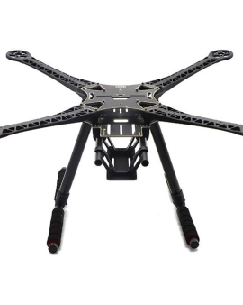 S500 Quadcopter drone frame with carbon fiber landing gear
