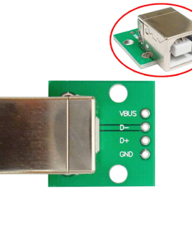 USB Type-B Female Head to DIP 4 pin Breakout Board