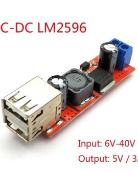 Dual USB 9V/12V/24V/36V to 5V Converter DC-DC 3A Step Down Power Module
