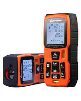 LOMVUM 120m Laser Measure, 393ft Digital Laser Distance Meter with Mute Function Large LCD Backlight Display,Measure Distance,Area and Volume,Pythagorean Mode Battery Included