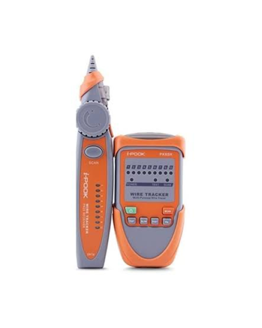 i-POOK PK65A/B/C/D/H/S/X Series Network Wire Tracker Tester Tone Generator line Finder Probe Cable Tester PoE SCAN line Finder Cable Tester Network Cable Testers(PK65H)