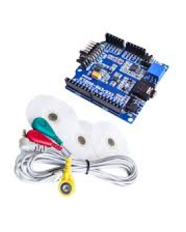 ECG/EKG/EMG Shield with Cables and Electrodes for Arduino