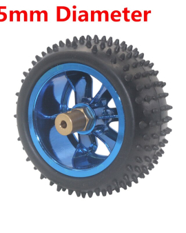 85mm Heavy Duty D85mm Robotics Rubber Tier Wheel 85x38mm With Brass Copper 4mm Hex Shaft Coupling